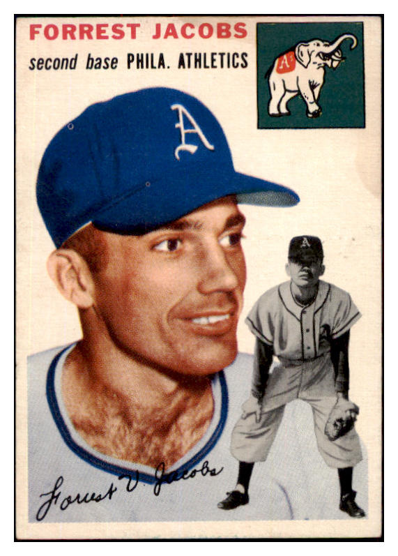 1954 Topps Baseball #129 Spook Jacobs A's EX-MT 498023