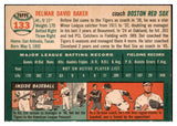 1954 Topps Baseball #133 Del Baker Red Sox EX-MT 498025