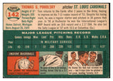 1954 Topps Baseball #142 Tom Poholsky Cardinals EX-MT 498030
