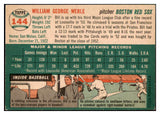 1954 Topps Baseball #144 Bill Werle Red Sox EX-MT 498031