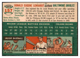 1954 Topps Baseball #157 Don Lenhardt Orioles EX-MT 498035