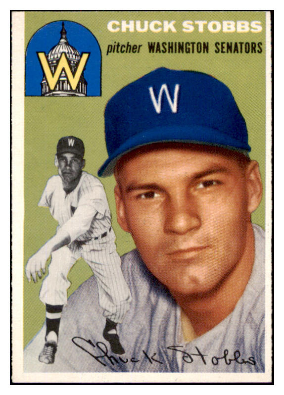 1954 Topps Baseball #185 Chuck Stobbs Senators EX-MT 498044