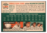 1954 Topps Baseball #185 Chuck Stobbs Senators EX-MT 498044