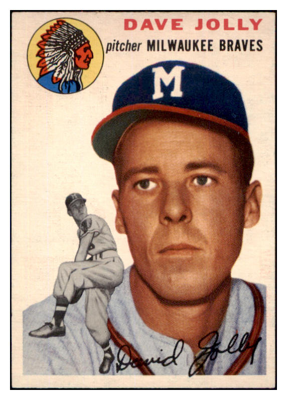 1954 Topps Baseball #188 Dave Jolly Braves EX-MT 498045