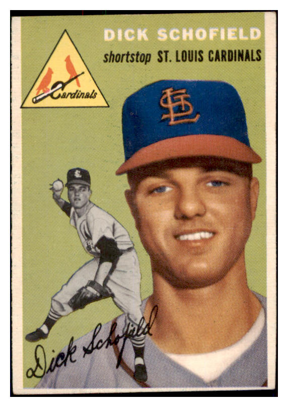 1954 Topps Baseball #191 Dick Schofield Cardinals EX-MT 498047