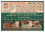 1954 Topps Baseball #214 Arnie Portocarrero A's EX-MT 498055