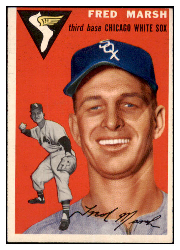 1954 Topps Baseball #218 Fred Marsh White Sox EX-MT 498056