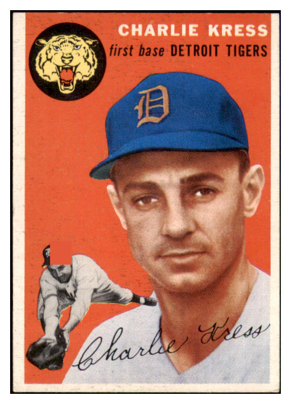 1954 Topps Baseball #219 Charlie Kress Tigers NR-MT 498057