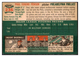 1954 Topps Baseball #236 Paul Penson Phillies EX-MT 498061