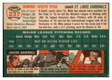 1954 Topps Baseball #237 Mike Ryba Cardinals NR-MT 498062