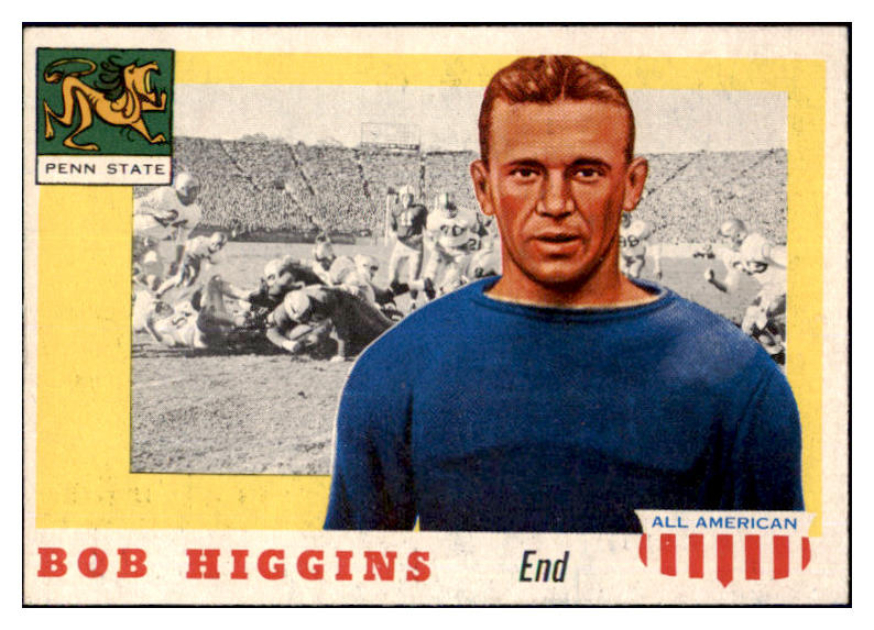 1955 Topps Football #033 Bob Higgins Penn State EX-MT 498069