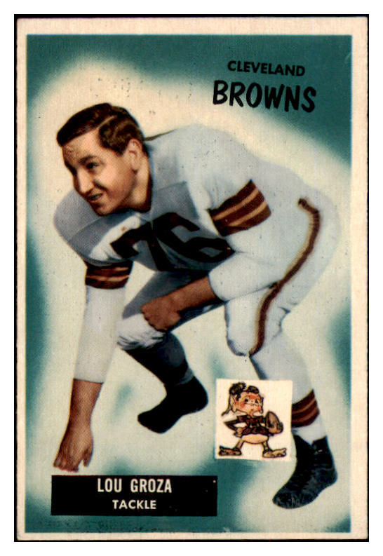 1955 Bowman Football #037 Lou Groza Browns EX 498075