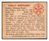 1950 Bowman Baseball #069 Wally Westlake Pirates EX 498078