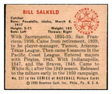 1950 Bowman Baseball #237 Bill Salkeld White Sox NR-MT Copyright 498084