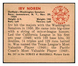 1950 Bowman Baseball #247 Irv Noren Senators EX No Copyright 498085