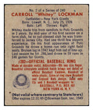 1949 Bowman Baseball #002 Whitey Lockman Giants EX 498086