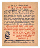 1949 Bowman Baseball #059 Jack Lohrke Giants VG-EX/EX 498091