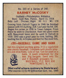 1949 Bowman Baseball #203 Barney McCosky A's EX-MT 498097