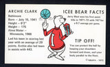 1972 Icee Bear Archie Clark Bullets NR-MT 498123