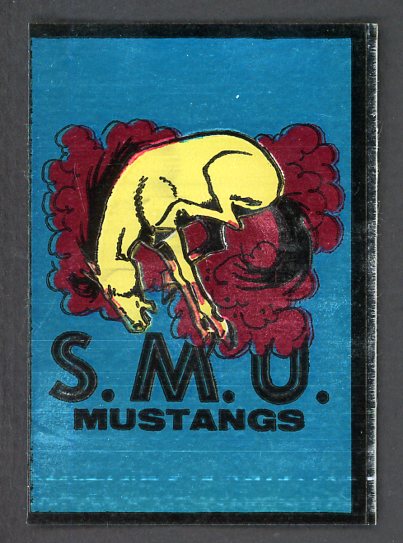 1960 Topps Football Metallic Stickers SMU Mustangs VG-EX 498154