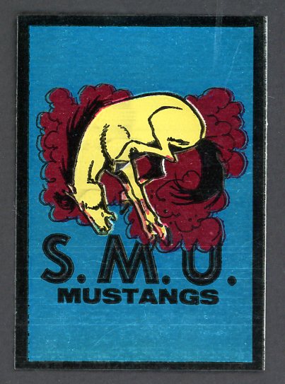 1960 Topps Football Metallic Stickers SMU Mustangs EX-MT 498159