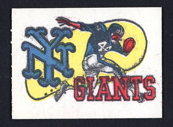 1961 Topps Football Flocked Stickers New York Giants EX-MT no initial 498179