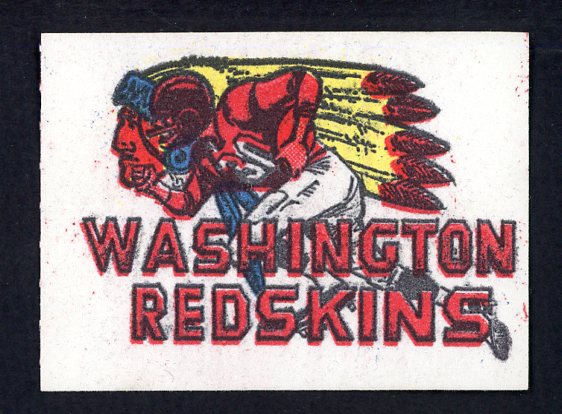 1961 Topps Football Flocked Stickers Washington EX-MT no initial 498181