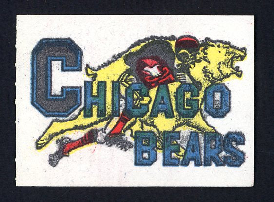 1961 Topps Football Flocked Stickers Chicago Bears EX-MT no initial 498182