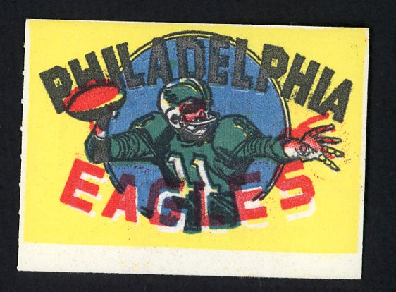 1961 Topps Football Flocked Stickers Philadelphia Eagles EX no initial 498183