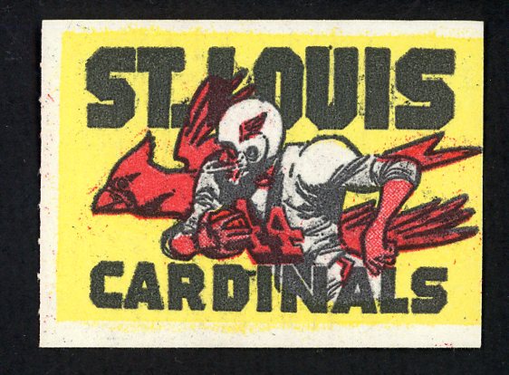 1961 Topps Football Flocked Stickers St. Louis Cardinals EX no initial 498184