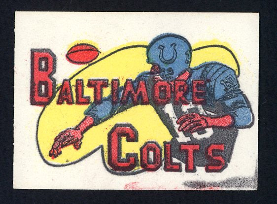1961 Topps Football Flocked Stickers Baltimore Colts VG-EX no initial 498185