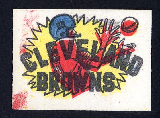 1961 Topps Football Flocked Stickers Cleveland Browns VG-EX no initial 498186