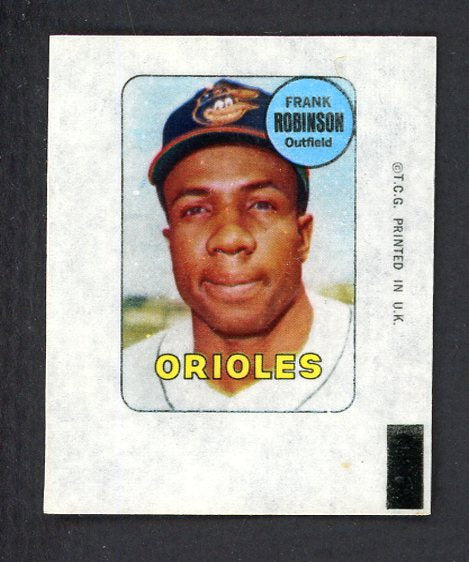1969 Topps Baseball Decals Frank Robinson Orioles EX-MT 498221