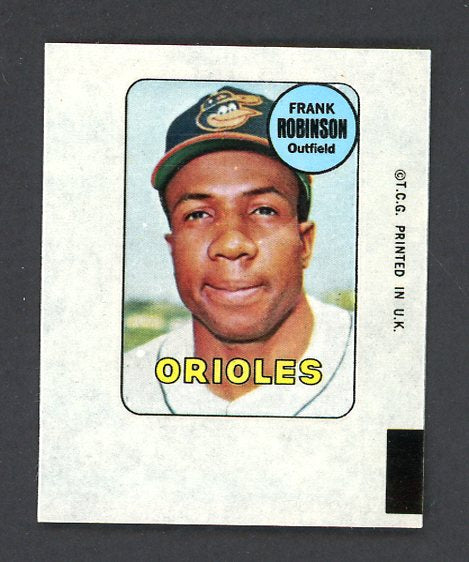 1969 Topps Baseball Decals Frank Robinson Orioles EX-MT 498222