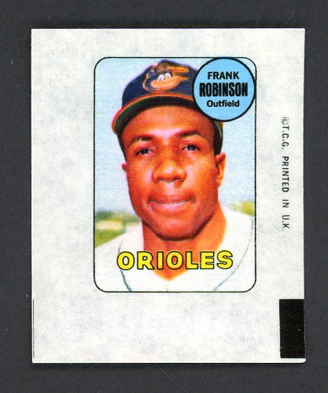 1969 Topps Baseball Decals Frank Robinson Orioles EX-MT 498223