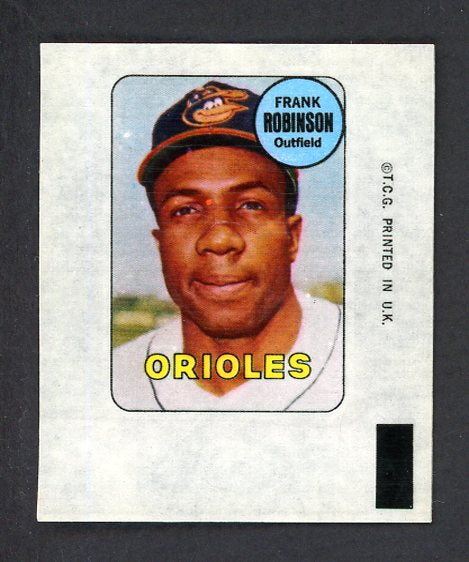 1969 Topps Baseball Decals Frank Robinson Orioles EX-MT 498225