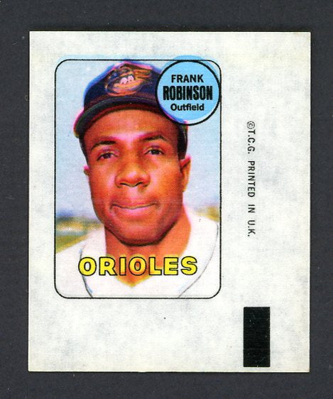 1969 Topps Baseball Decals Frank Robinson Orioles EX-MT 498226