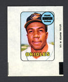 1969 Topps Baseball Decals Frank Robinson Orioles EX-MT 498227