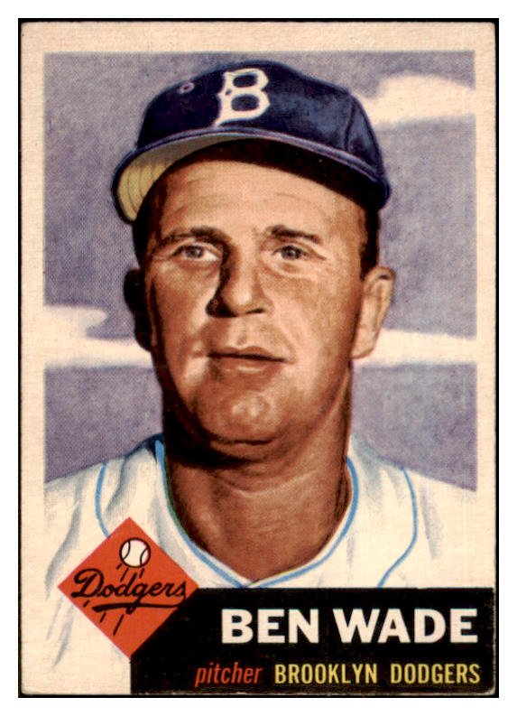 1953 Topps Baseball #004 Ben Wade Dodgers EX-MT 498253