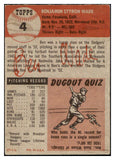1953 Topps Baseball #004 Ben Wade Dodgers EX 498254