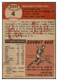 1953 Topps Baseball #004 Ben Wade Dodgers VG-EX 498255