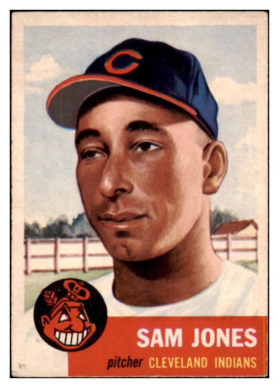 1953 Topps Baseball #006 Sam Jones Indians VG-EX 498261