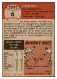 1953 Topps Baseball #006 Sam Jones Indians VG-EX 498261