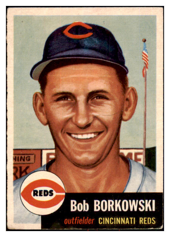 1953 Topps Baseball #007 Bob Borkowski Reds VG-EX 498264