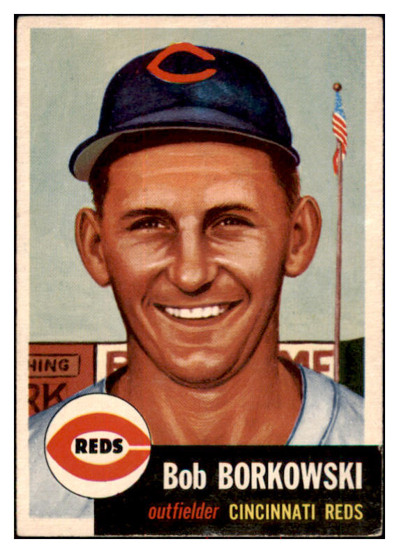 1953 Topps Baseball #007 Bob Borkowski Reds VG-EX 498266