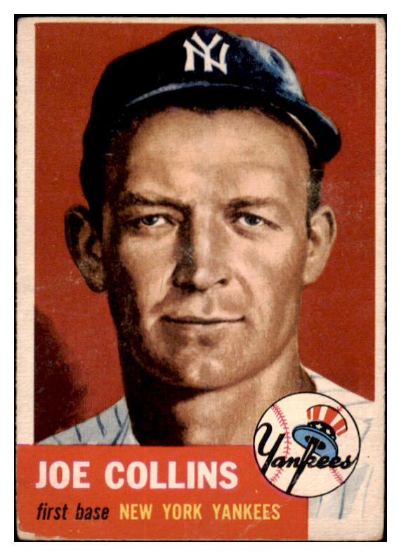 1953 Topps Baseball #009 Joe Collins Yankees VG 498274