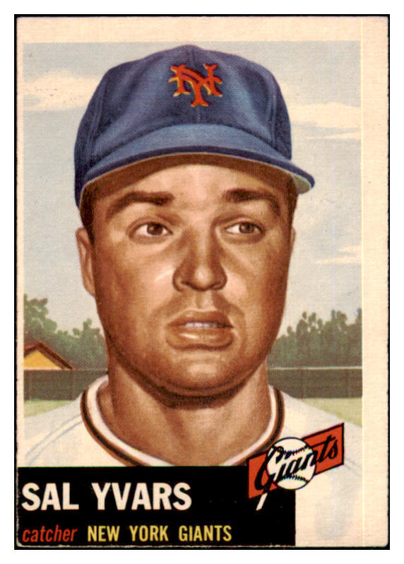 1953 Topps Baseball #011 Sal Yvars Giants EX-MT 498277