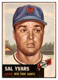 1953 Topps Baseball #011 Sal Yvars Giants EX 498279