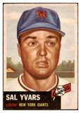 1953 Topps Baseball #011 Sal Yvars Giants VG-EX 498281