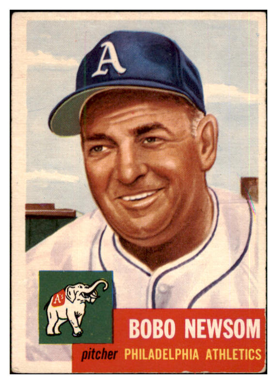 1953 Topps Baseball #015 Bobo Newsom A's EX 498290